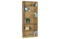 HOME Maine Tall Wide Bookcase - Oak Effect.